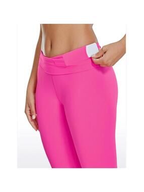 CRZ Yoga Magenta High Waisted Leggings with Side Pocket Butterluxe Sz M